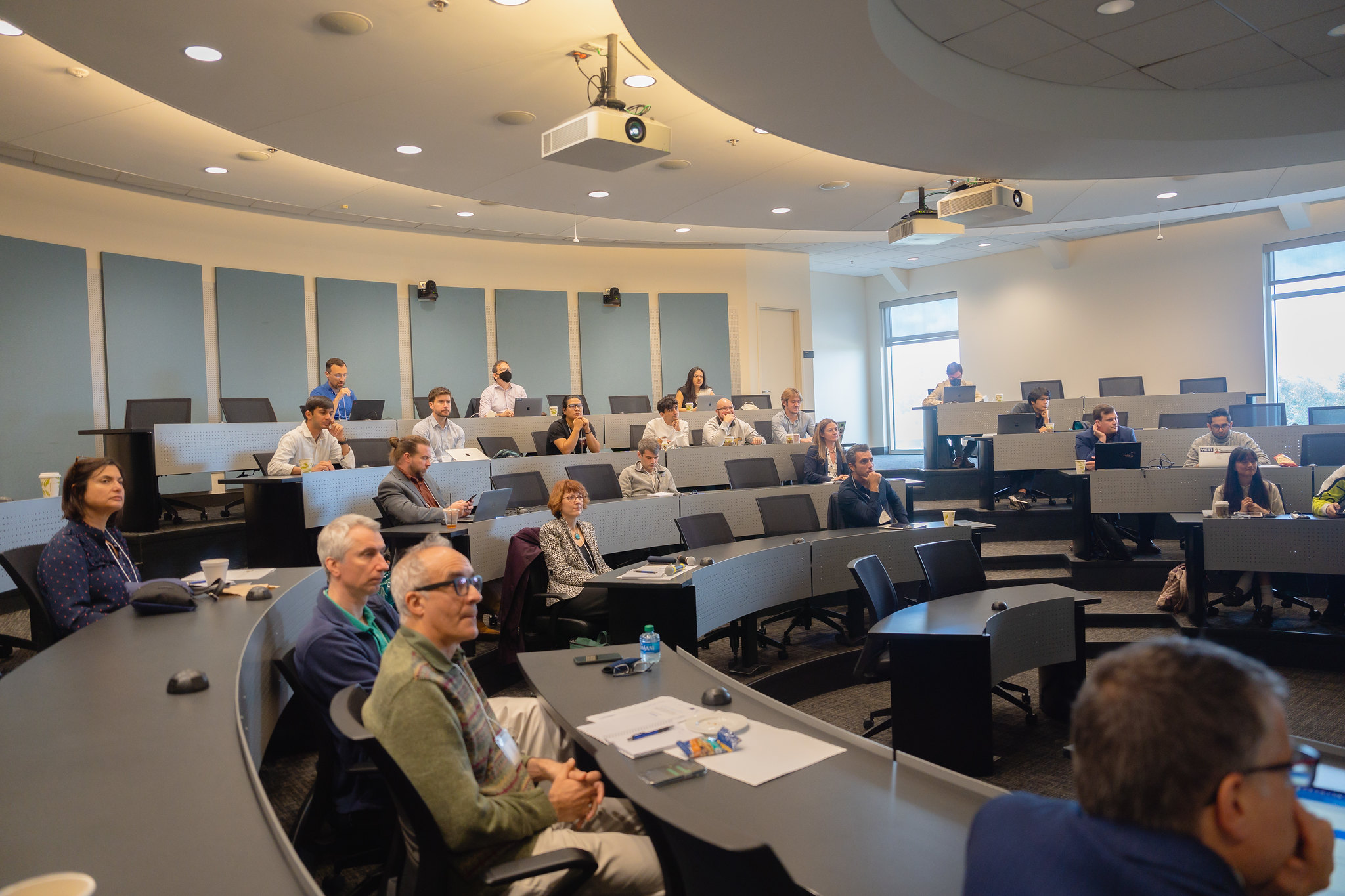 Physicists from around the country come to Georgia Tech for a recent machine learning conference. (Photo Benjamin Zhao)